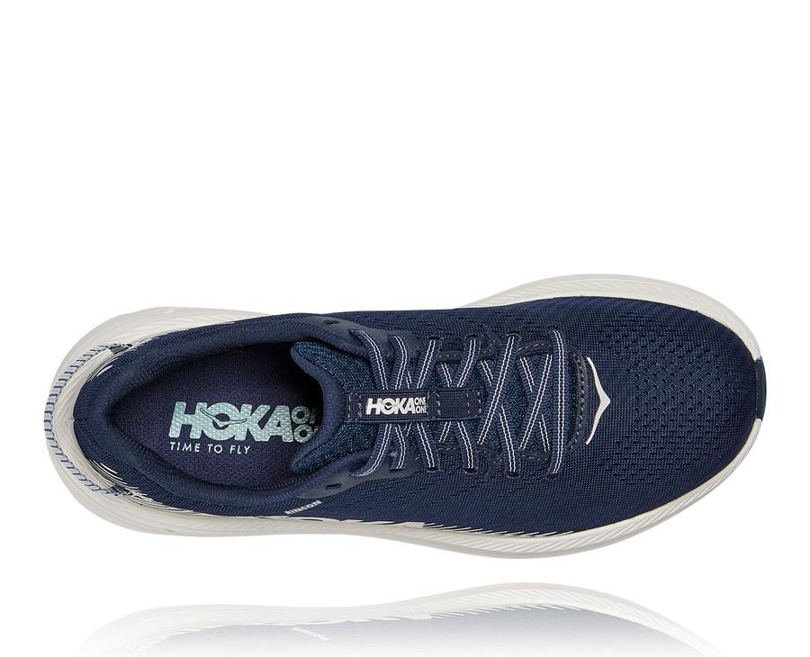 Running Shoes Mens - Hoka One One Rincon 2 - Navy/White - FXRULZS-82